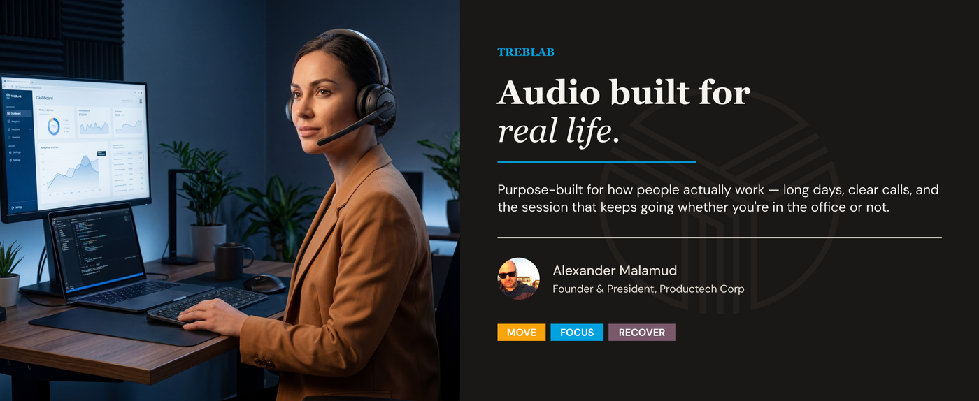 TREBLAB C7-Pro Conference Wireless Headset — A+ 1
