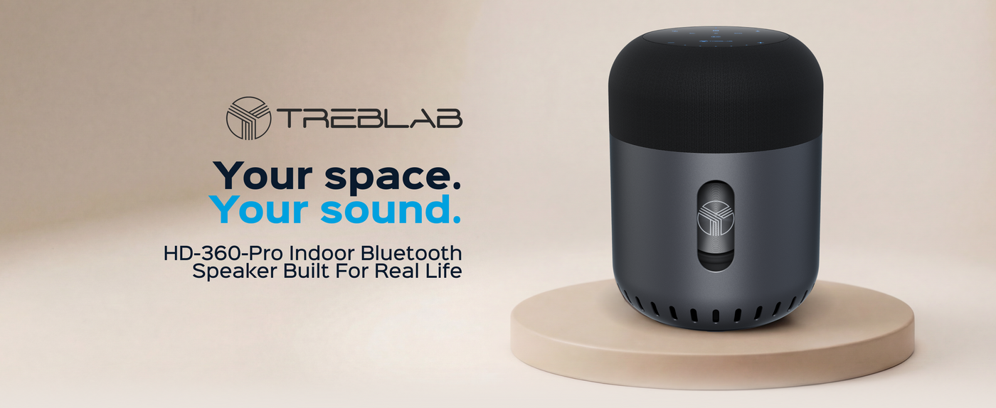 TREBLAB HD-360 Pro Premium Wireless Speaker with 5 Active Drivers and 8 Passive Radiators — A+ 1