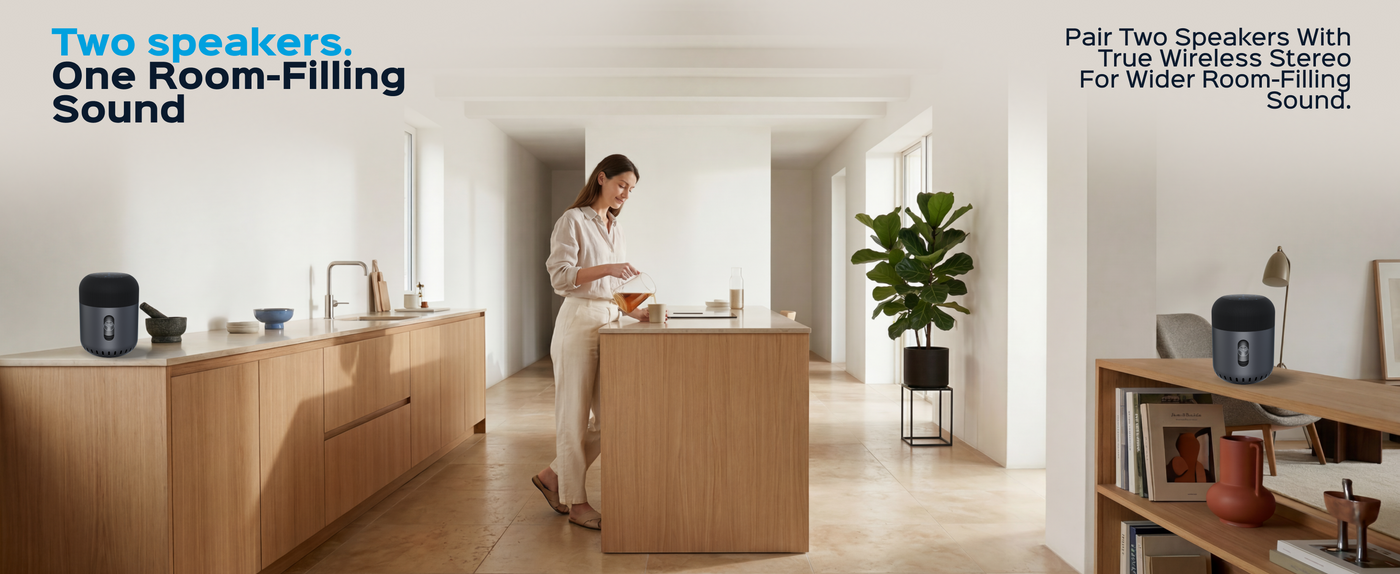 TREBLAB HD-360 Pro Premium Wireless Speaker with 5 Active Drivers and 8 Passive Radiators — A+ 5