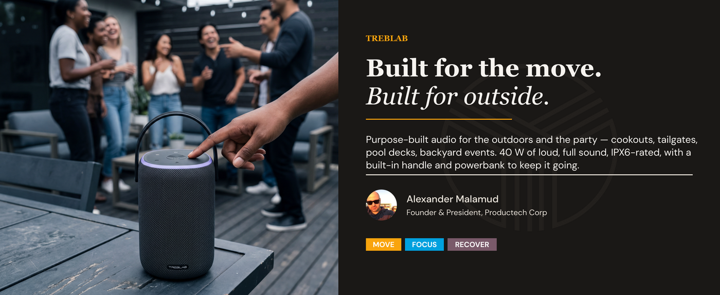 TREBLAB HD-Energy Pro Wireless Speaker with Handle — A+ 1