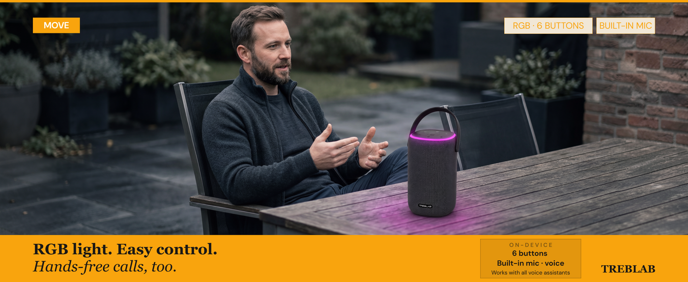 TREBLAB HD-Energy Pro Wireless Speaker with Handle — A+ 5