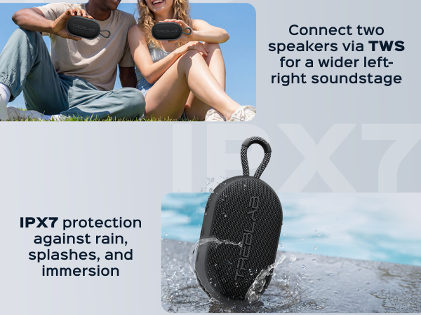 TREBLAB HD-Go Small Wireless Speaker with Clip — A+ 2 mobile