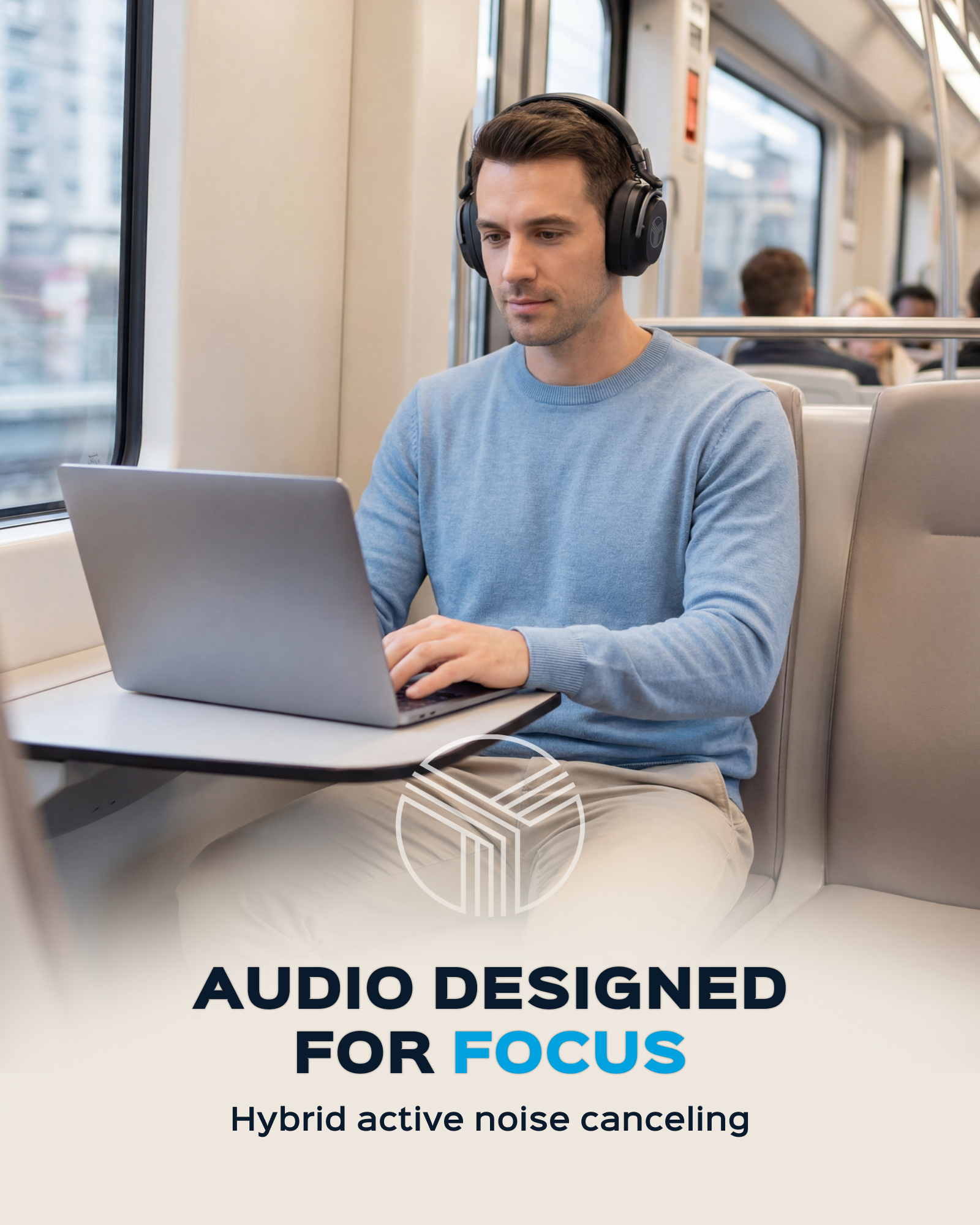 TREBLAB U5 Hybrid Active Noise Cancelling Headphones