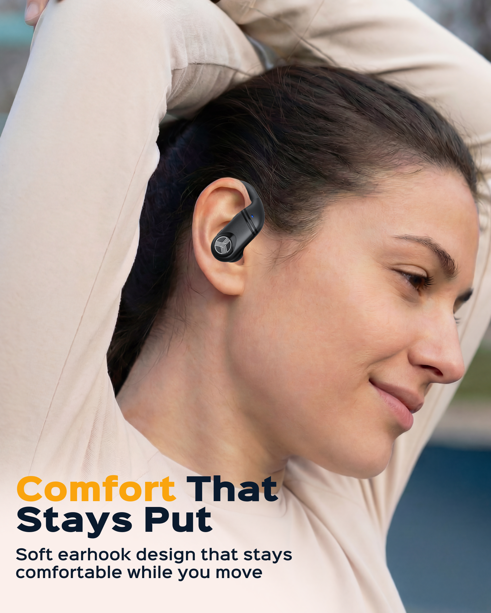 TREBLAB X4 Wireless Earbuds with Earhooks