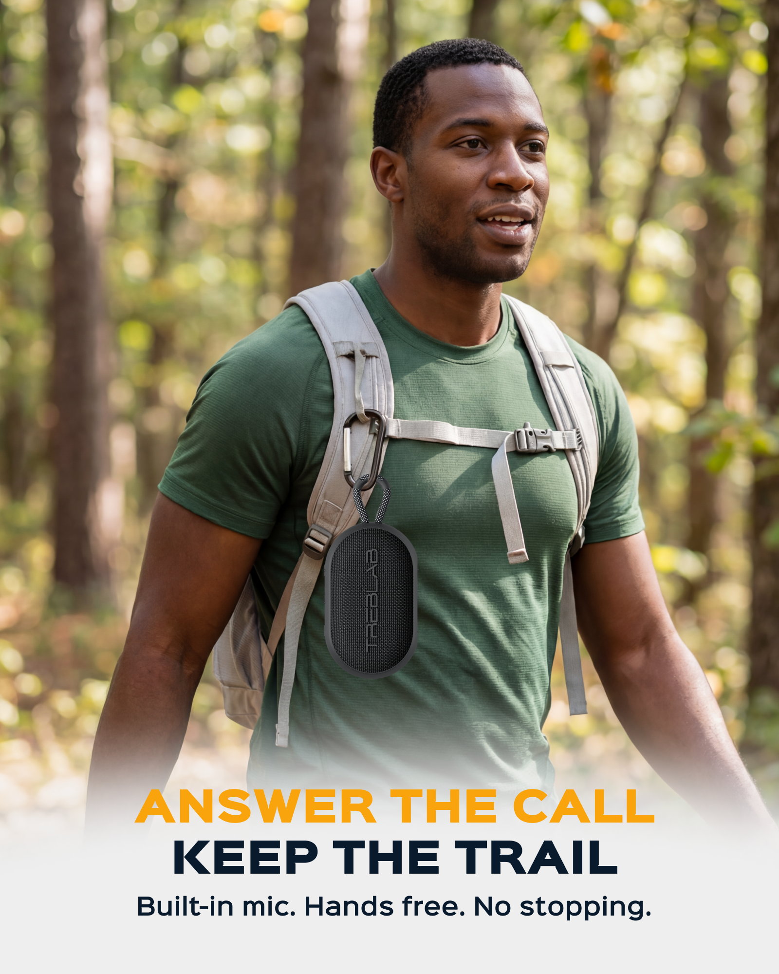 TREBLAB HD-Go Small Wireless Speaker with Clip