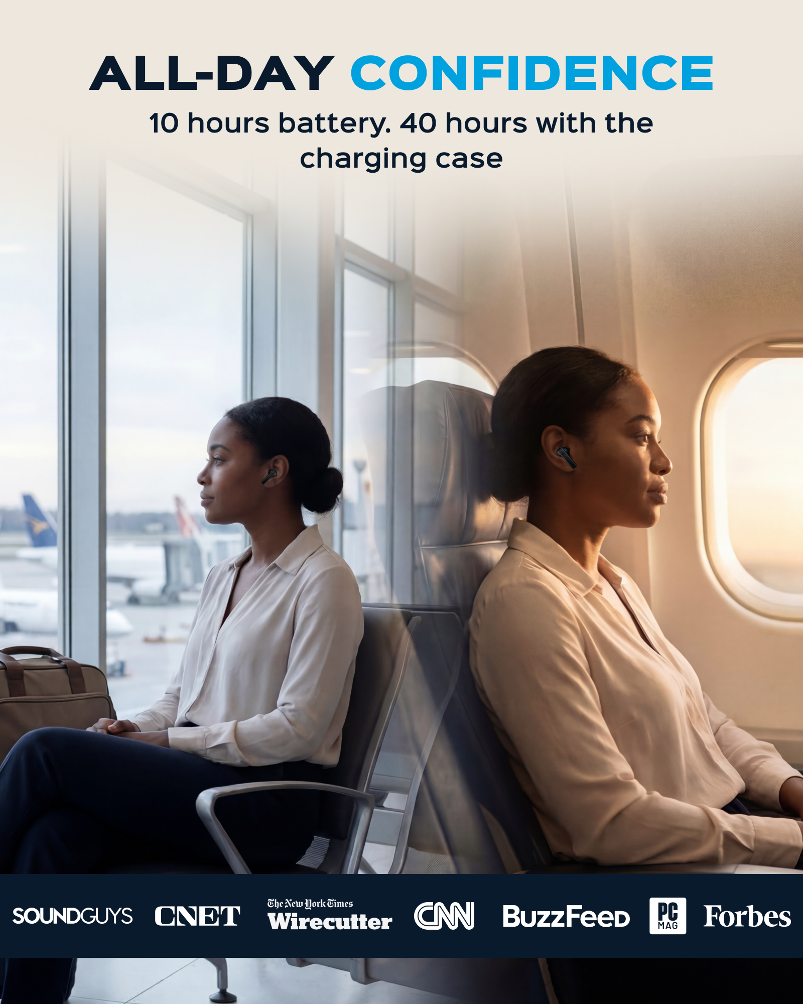 TREBLAB X8 Noise Cancelling Wireless Earbuds