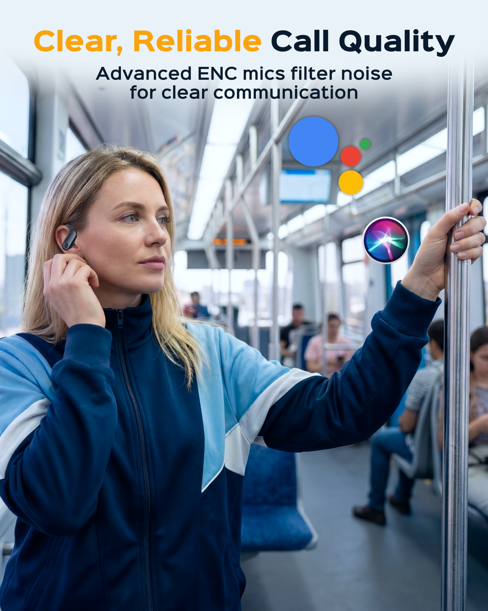 TREBLAB X3 Pro Wireless Earbuds with Earhooks