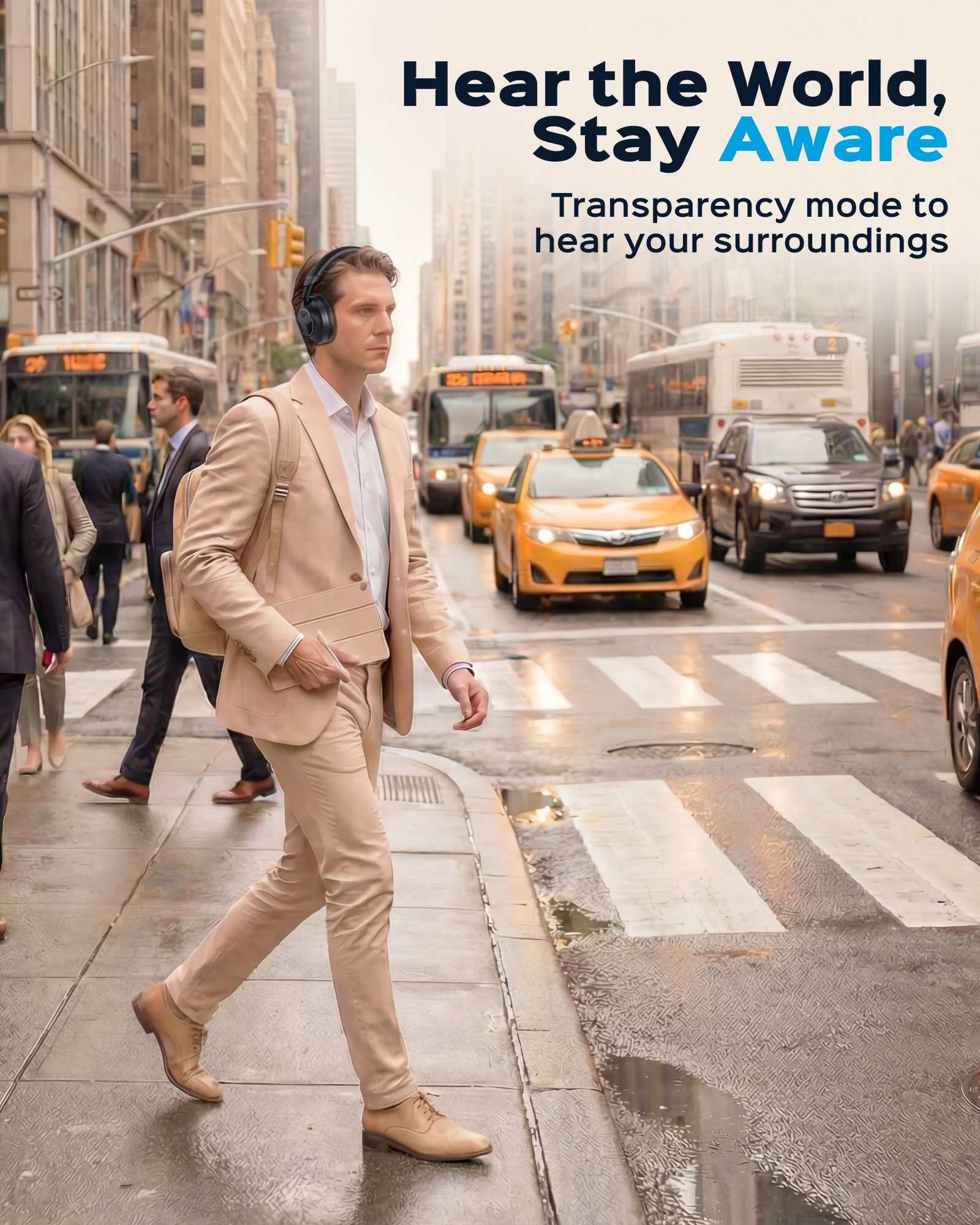 TREBLAB Z7 Pro Hybrid Active Noise Cancelling Headphones