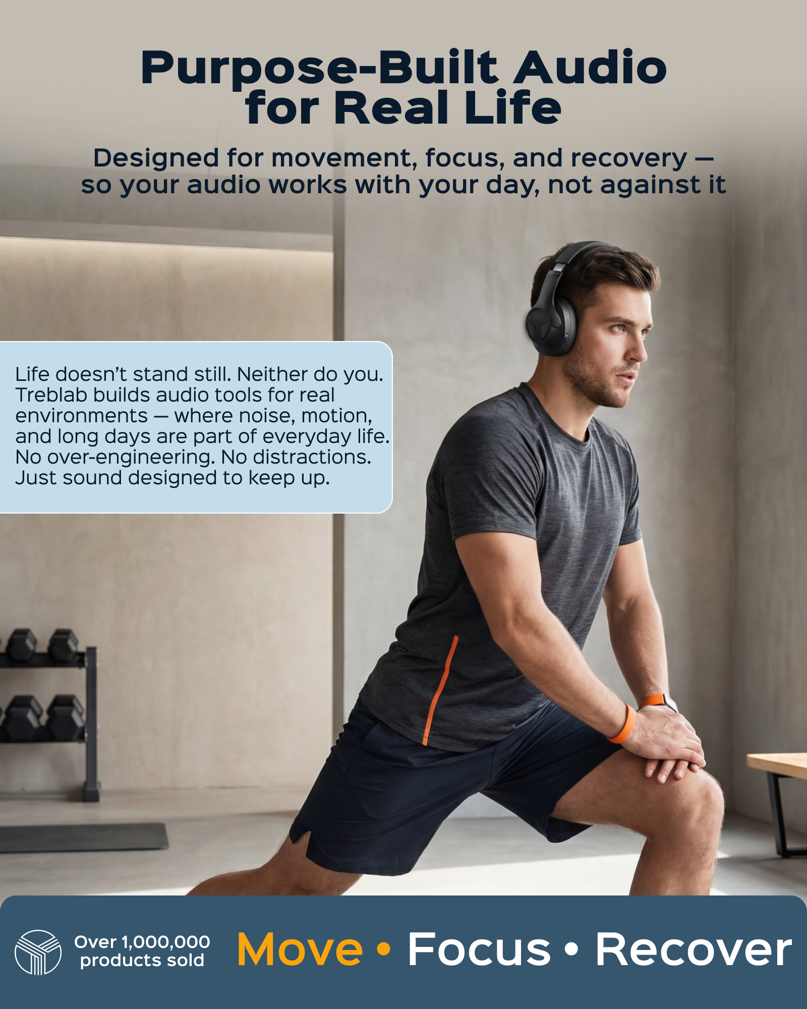 TREBLAB Z2 Active Noise Cancelling Headphones