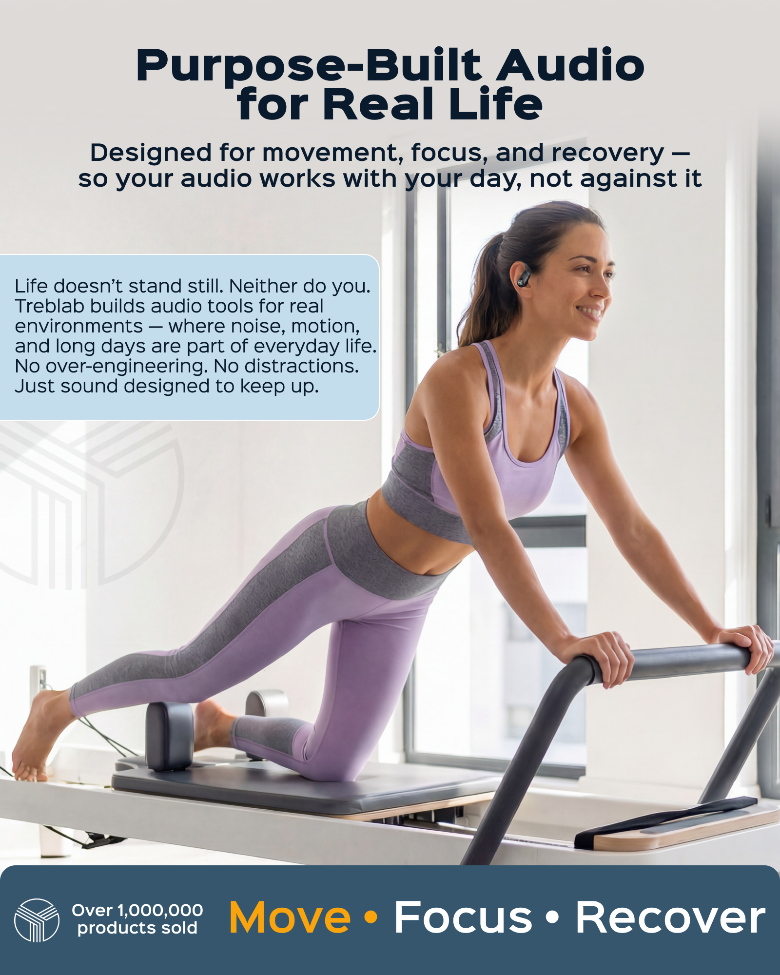 TREBLAB X4 Wireless Earbuds with Earhooks