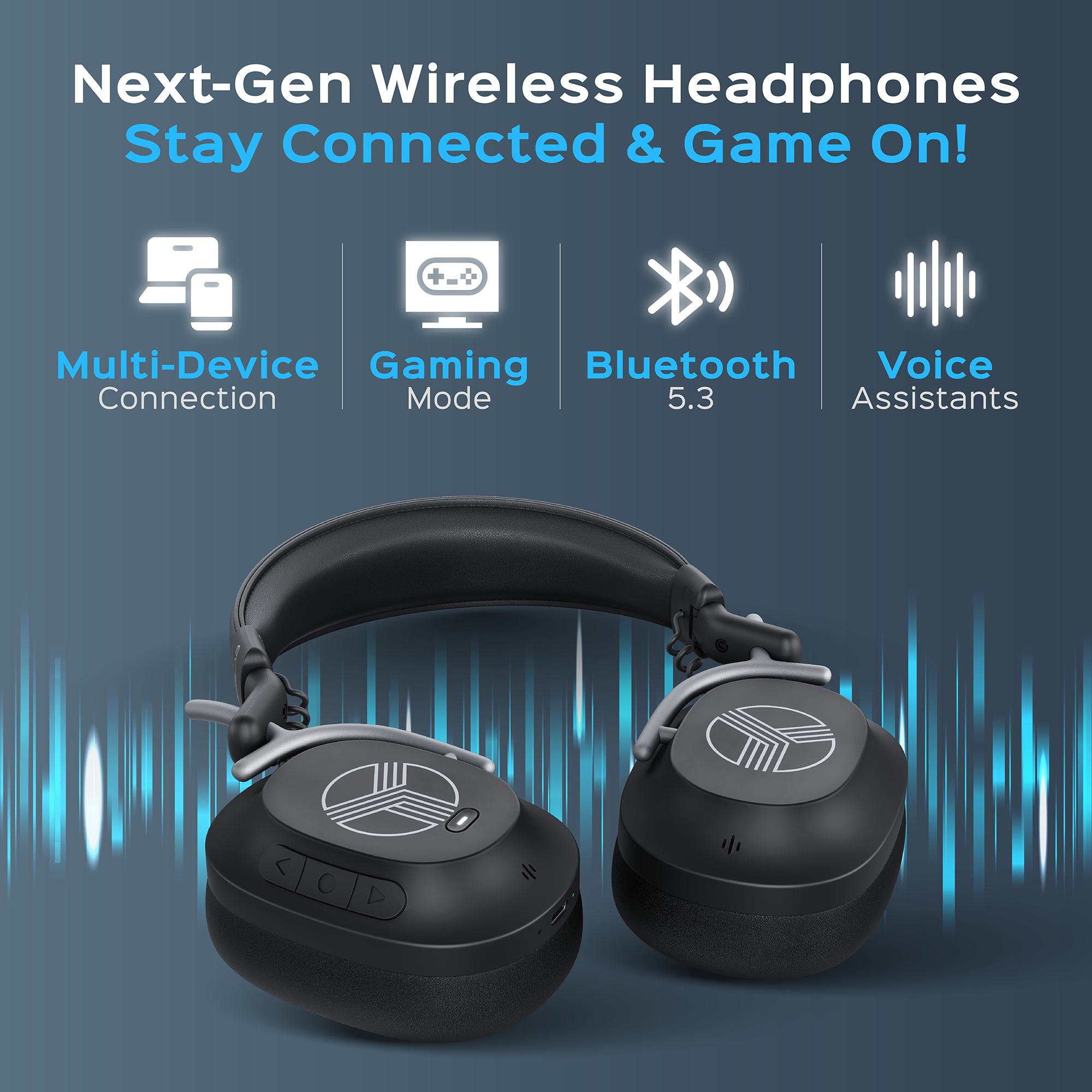 TREBLAB U5 Hybrid Active Noise Cancelling Headphones