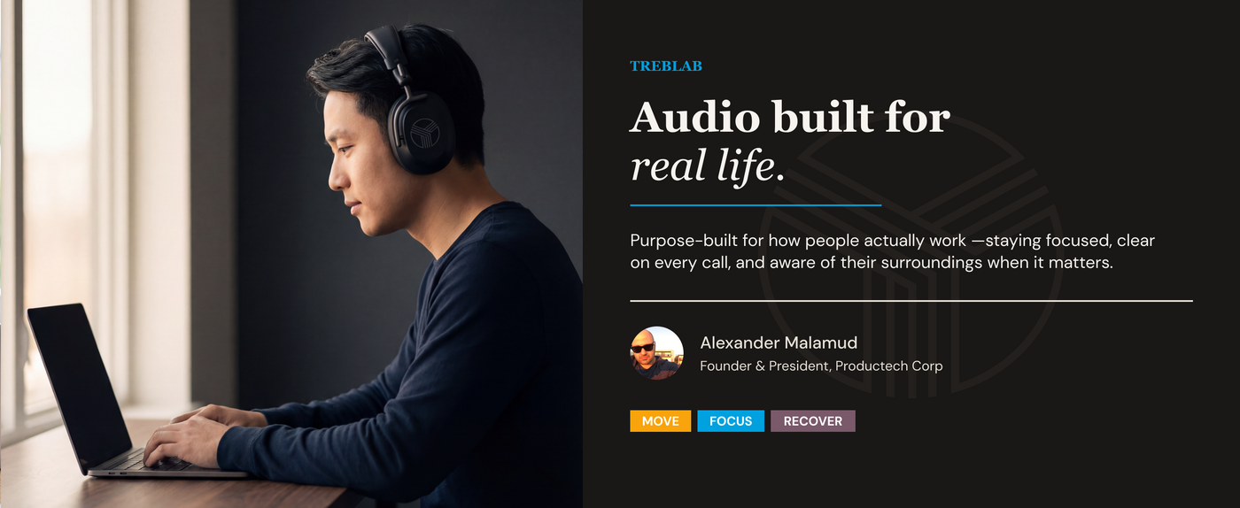 TREBLAB U5 Hybrid Active Noise Cancelling Headphones — A+ 1
