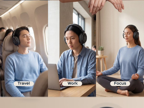 TREBLAB U5 Hybrid Active Noise Cancelling Headphones — A+ 3 mobile