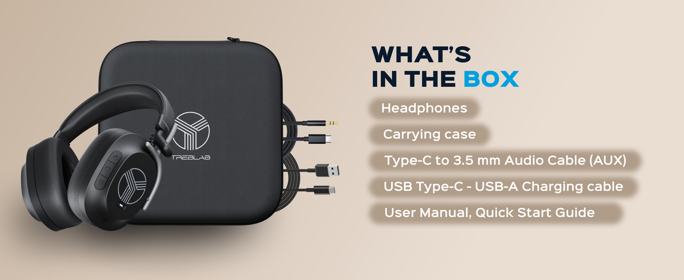TREBLAB U5 Hybrid Active Noise Cancelling Headphones — A+ 6