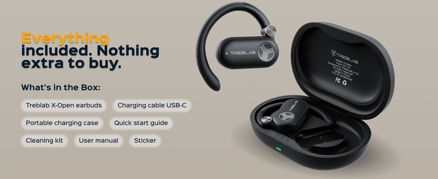 TREBLAB X-Open Open Ear Wireless Earbuds — A+ 6