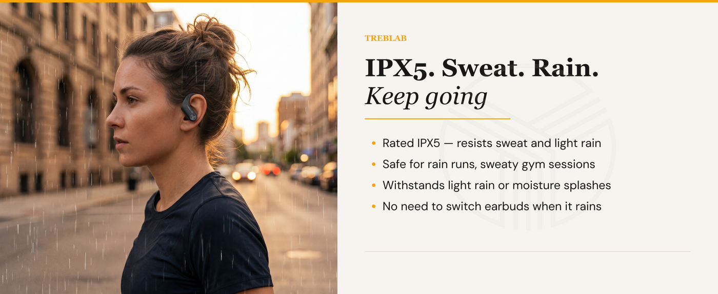 TREBLAB X3 Pro Wireless Earbuds with Earhooks — A+ 3
