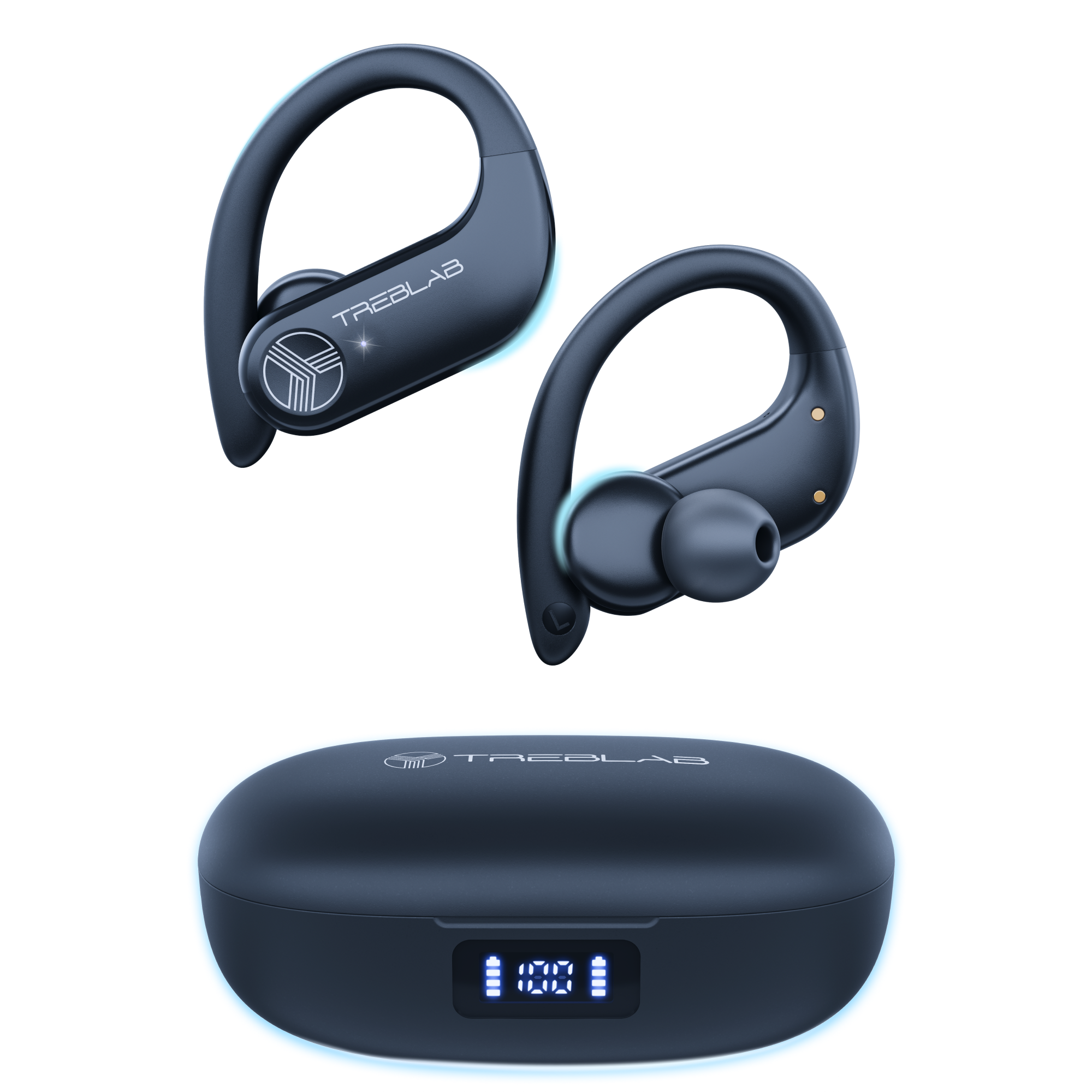 TREBLAB X3 Pro Wireless Earbuds with Earhooks
