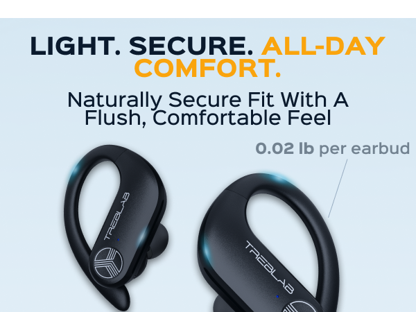 TREBLAB X3 Pro Wireless Earbuds with Earhooks — A+ 2 mobile