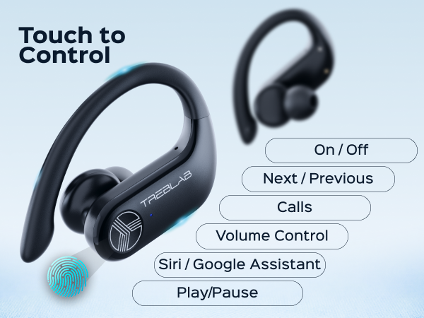 TREBLAB X3 Pro Wireless Earbuds with Earhooks — A+ 6 mobile