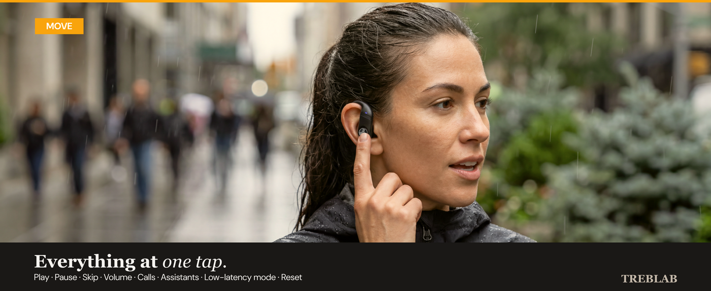 TREBLAB X4 Wireless Earbuds with Earhooks — A+ 2