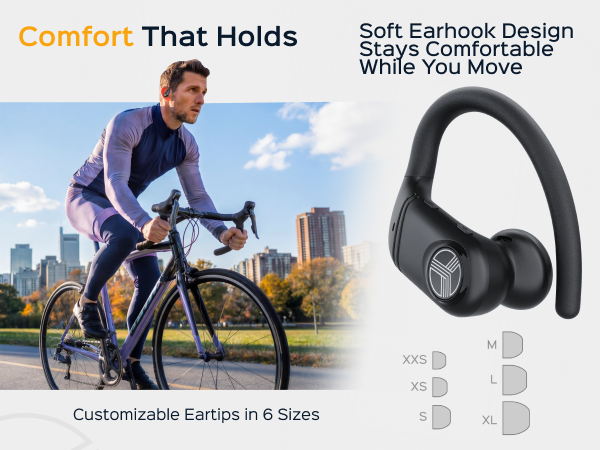 TREBLAB X4 Wireless Earbuds with Earhooks — A+ 3 mobile