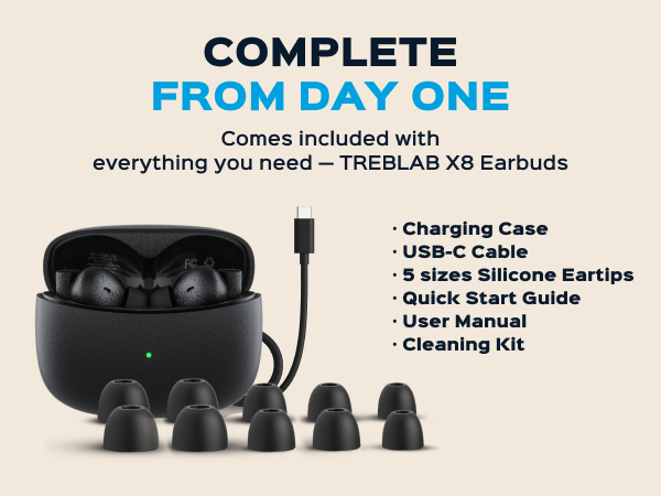 TREBLAB X8 Noise Cancelling Wireless Earbuds — A+ 6 mobile