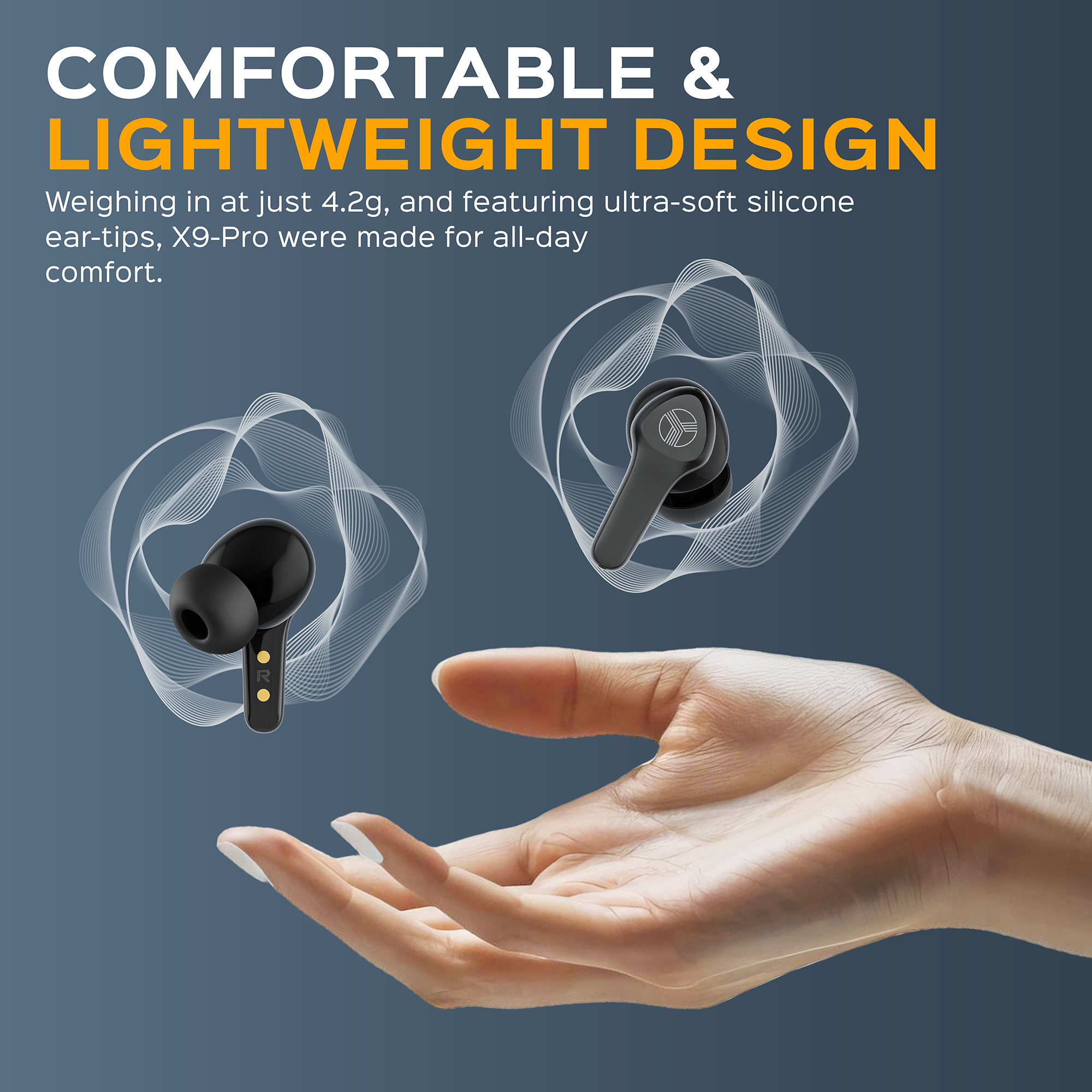 TREBLAB X9 Pro Hybrid Active Noise Cancelling Earbuds