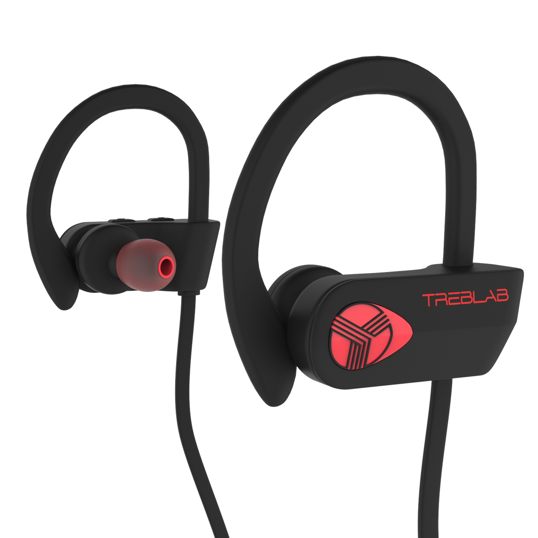 Black/Red trelab xr500 waterproof earbuds
