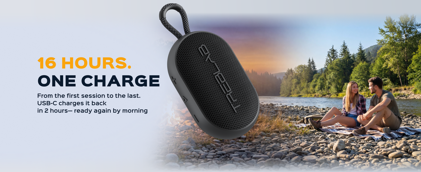 TREBLAB HD-Go Small Wireless Speaker with Clip — A+ 5