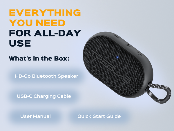 TREBLAB HD-Go Small Wireless Speaker with Clip — A+ 5 mobile