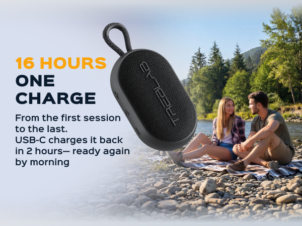 TREBLAB HD-Go Small Wireless Speaker with Clip — A+ 5 mobile