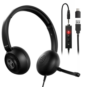 TREBLAB Wired Conference Call Headset with Microphone CW7