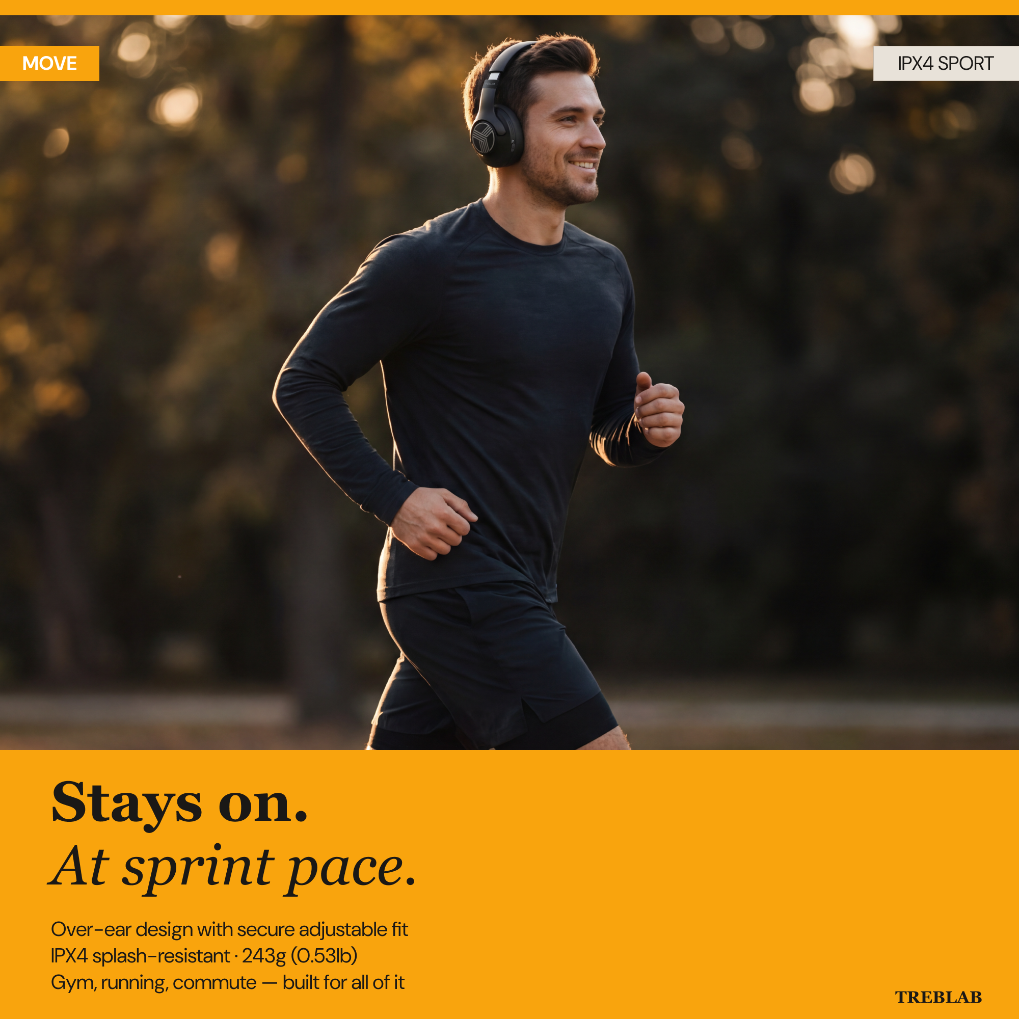 TREBLAB Z2 Active Noise Cancelling Headphones