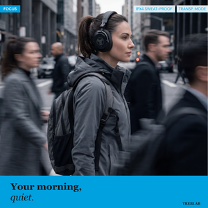 TREBLAB U5 Hybrid Active Noise Cancelling Headphones