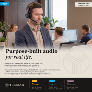 TREBLAB C7 Single Ear Conference Wireless Headset