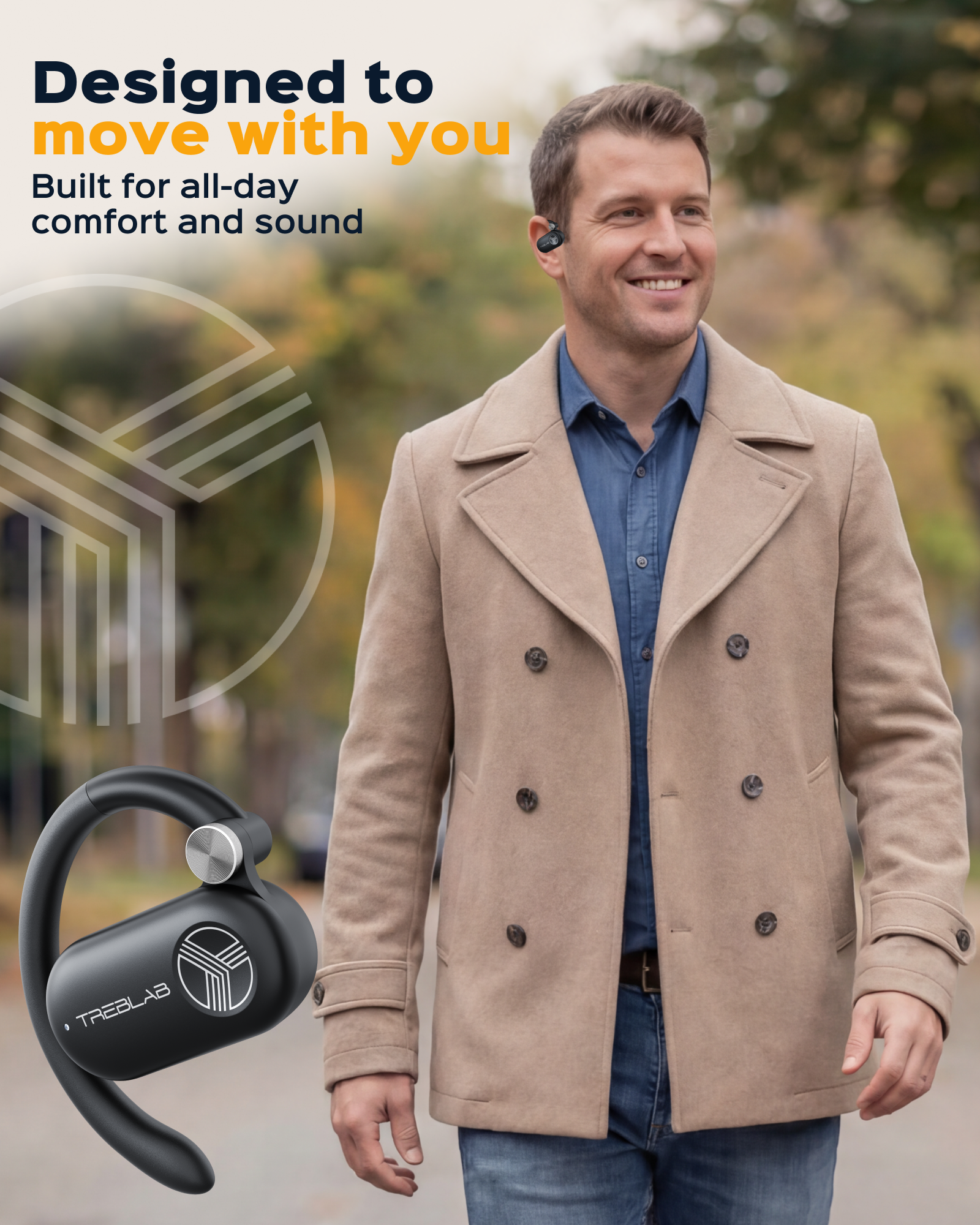 TREBLAB X-Open Open Ear Wireless Earbuds