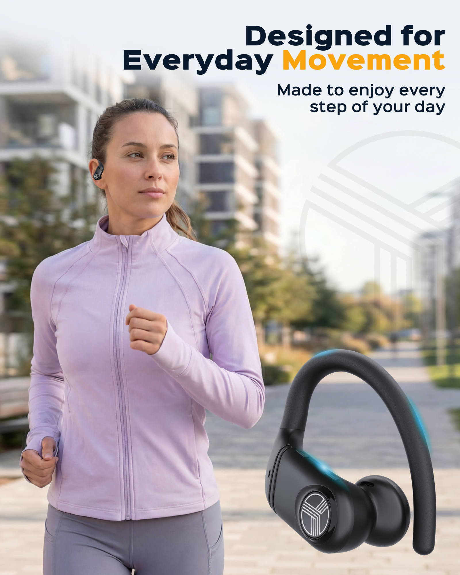 TREBLAB X4 Wireless Earbuds with Earhooks