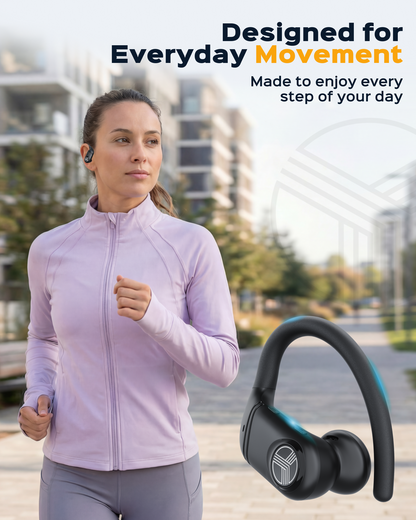 TREBLAB X4 Wireless Earbuds with Earhooks