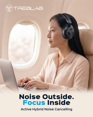 TREBLAB Z7 Pro Hybrid Active Noise Cancelling Headphones