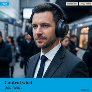 TREBLAB Z7 Pro Hybrid Active Noise Cancelling Headphones