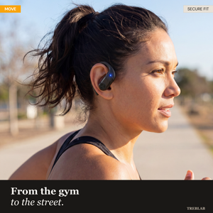 TREBLAB X3-Pro Earbuds Wireless Bluetooth, Earhook IPX5 11H Powerbank | Bluetooth Running Headphones, gaming mode 60ms, wireless charging case, secure earhook, ENC mics, BT 5.4, 9g ultra-light