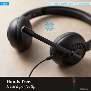 TREBLAB Wired Conference Call Headset with Microphone CW7