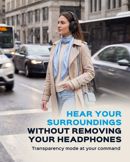 TREBLAB U5 Hybrid Active Noise Cancelling Headphones