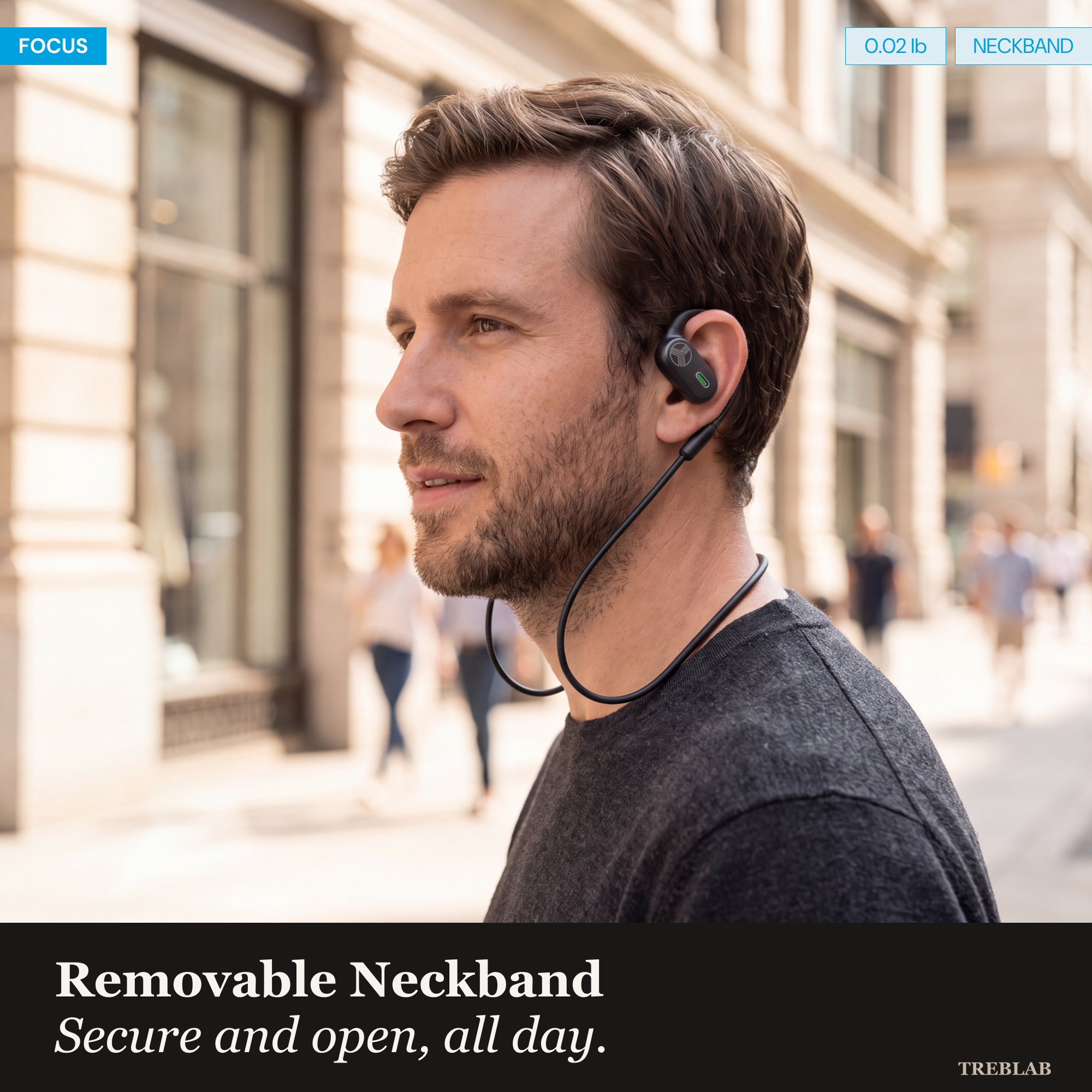TREBLAB X-Smart Wireless Earbuds with Translation & AI Assistant | 144-language real-time translator, 4 mics, IPX5, earhook secure fit, 8.5H battery, BT 5.4, gaming mode
