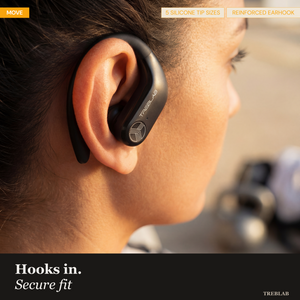 TREBLAB X3 Pro Wireless Earbuds with Earhooks