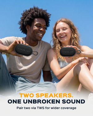 TREBLAB HD-Go Small Wireless Speaker with Clip