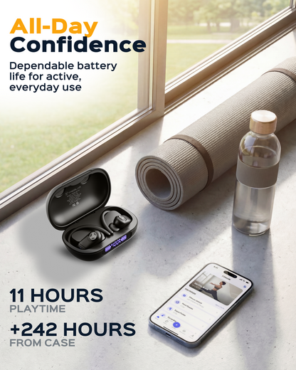 TREBLAB X4 Wireless Earbuds with Earhooks