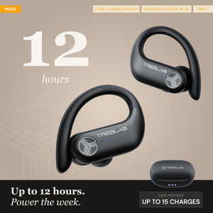 TREBLAB X3 Pro Wireless Earbuds with Earhooks