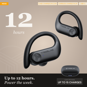 TREBLAB X3 Pro Wireless Earbuds with Earhooks