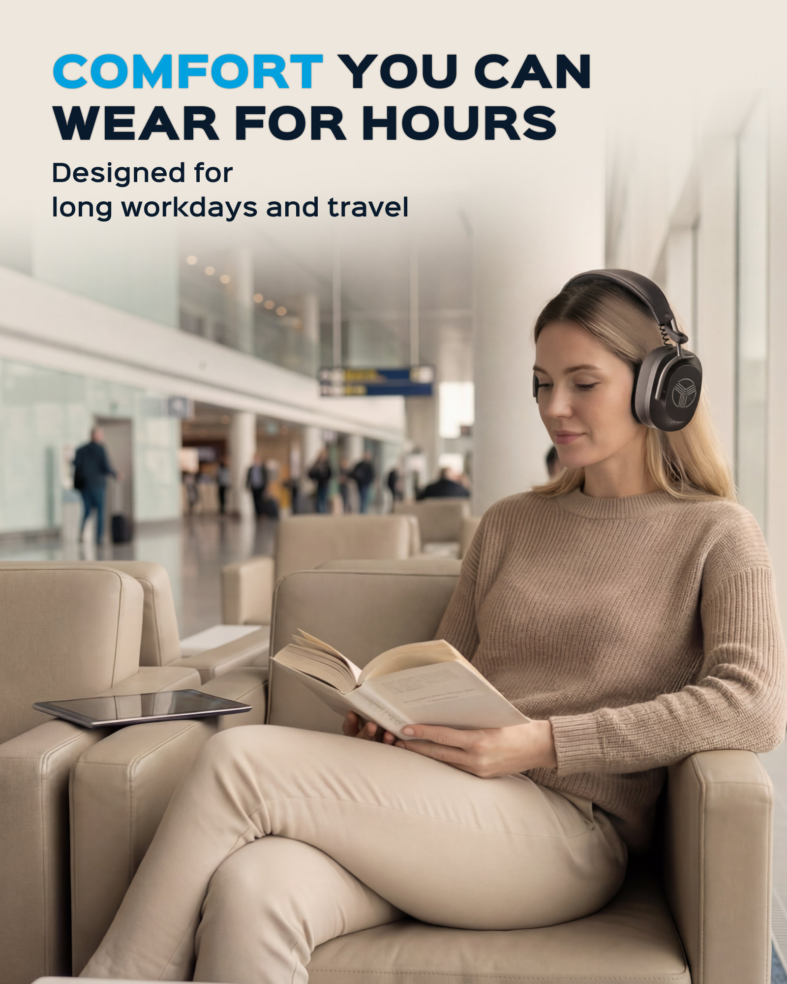TREBLAB U5 Hybrid Active Noise Cancelling Headphones